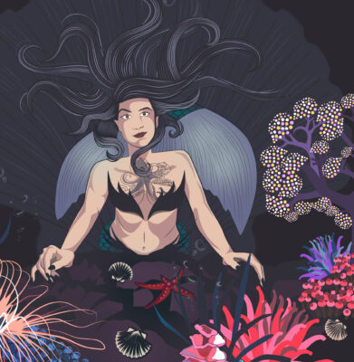 Design of a strong and beauty mermaid